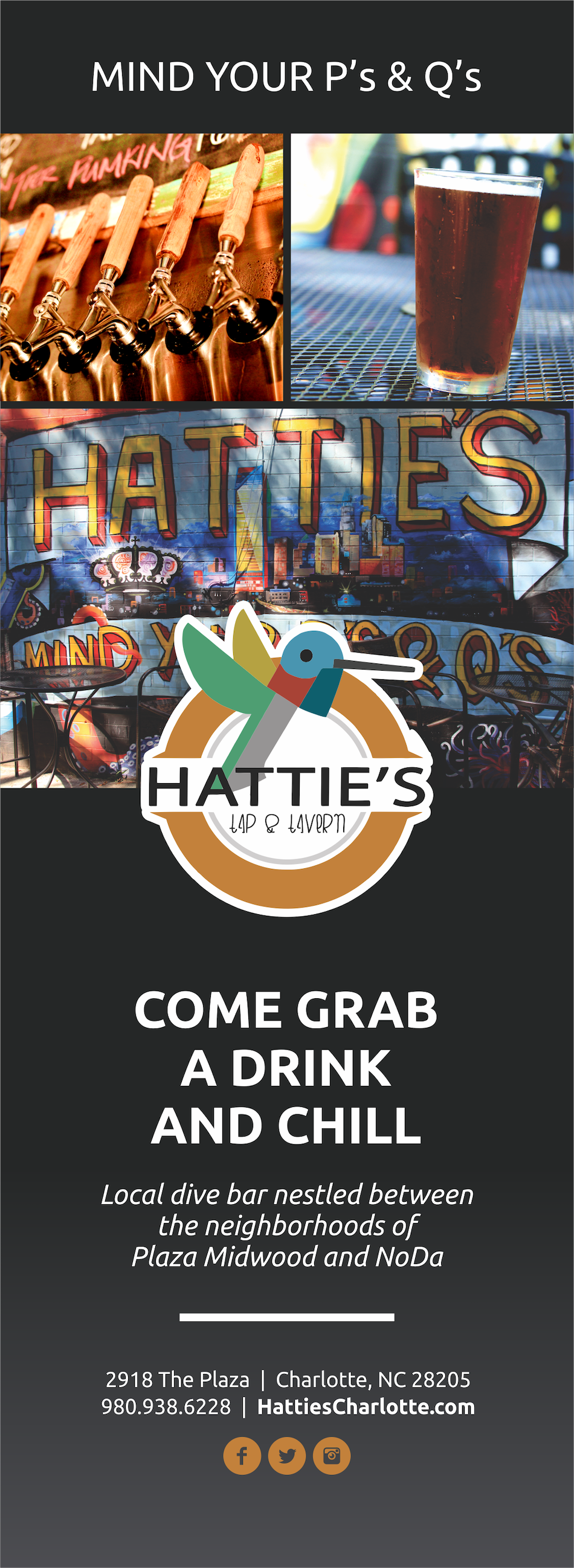 Hatties half page ad for print